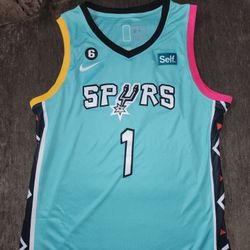 Brand New Spurs Victor Wembanyama Nike 2023 NBA Draft First Round Pick Swingman Jersey Icon Edition