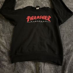 thrasher pull over sweatshirt 