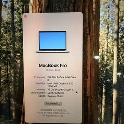 Macbook Pro 15 inch Touchbar i7 New battery 