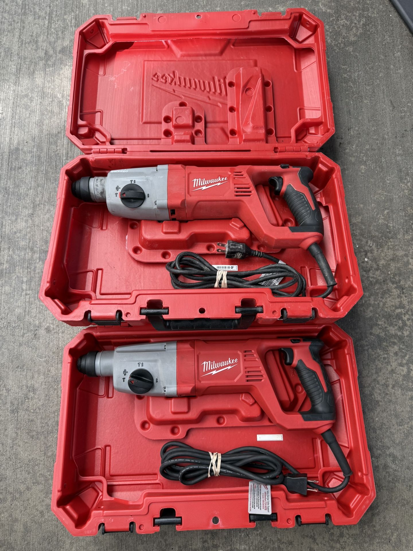 Rotary Hammer Sds Plus 1” Milwaukee (each)