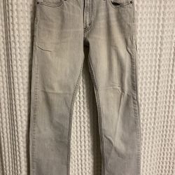 Levi Strauss 514 Slim Straight Leg 30x30 men's gray jeans   