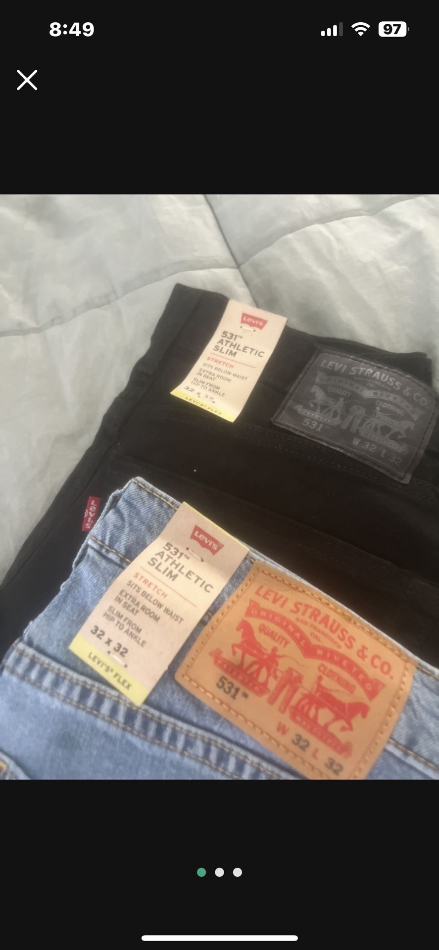 Brand New With Tags 32x32 Levi’s 531 Athletic Slim