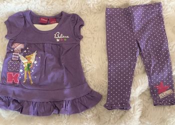 Disney Tinkerbelle purple polka dot set
