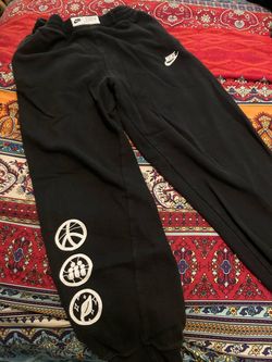 Nike Black Sweatpants with Graphic Leg Print