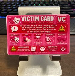 Custom Victim Card Novelty PVC Card – Funny Wallet Size Gag Gift