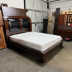 Queen bed and mattress $280