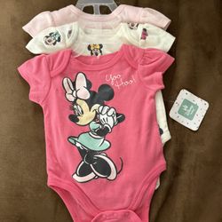 Disney Minnie Mouse New With Tags, Set of Three Onesies, $15 OBO