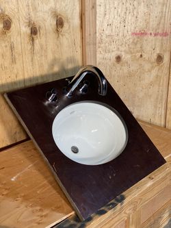 AB-4 "Kohler Serif 20-5/8"" Undermount Cast Iron Bathroom Sink"