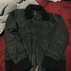 H&M Bomber Jacket with Wool Collar