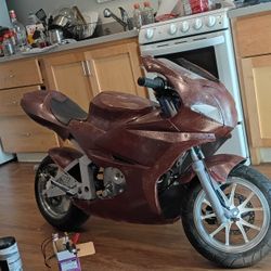 X6 Mini Pocket Bike Electric Start Runs Just Need Light 