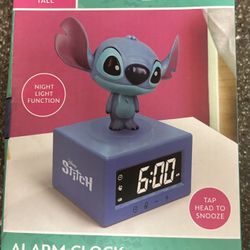 Disney Stitch alarm clock night light