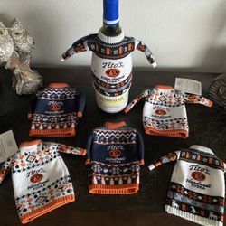 Lot of Tito's Handmade Vodka Holiday Bottle Sweater Gift Wrap Koozie