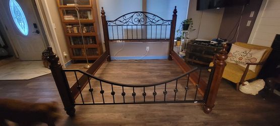 King/Cal King Bed Frame – $200 (No Mattress/Box Spring)