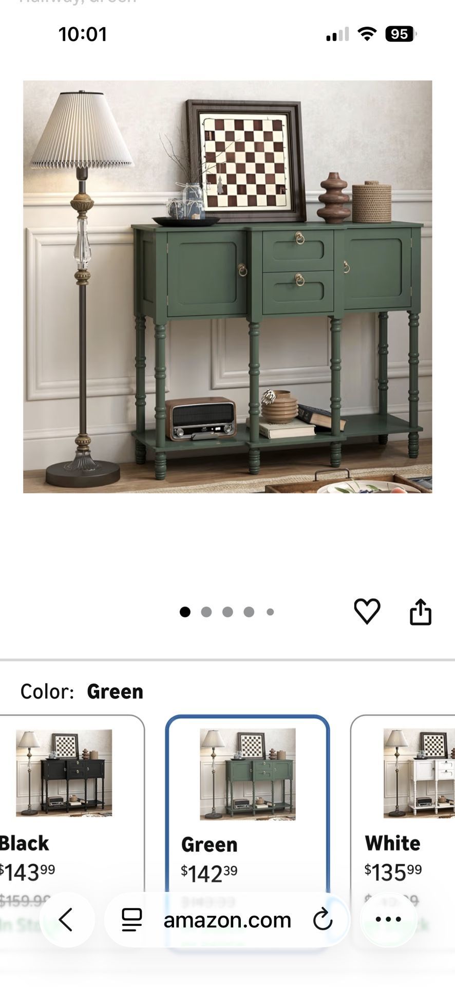 Console Table with 2 Drawers, Mid-Century Modern Entryway Table with Storage, Retro Narrow Long Behind Couch Sofa Table for Living Room, Foyer, Hallwa