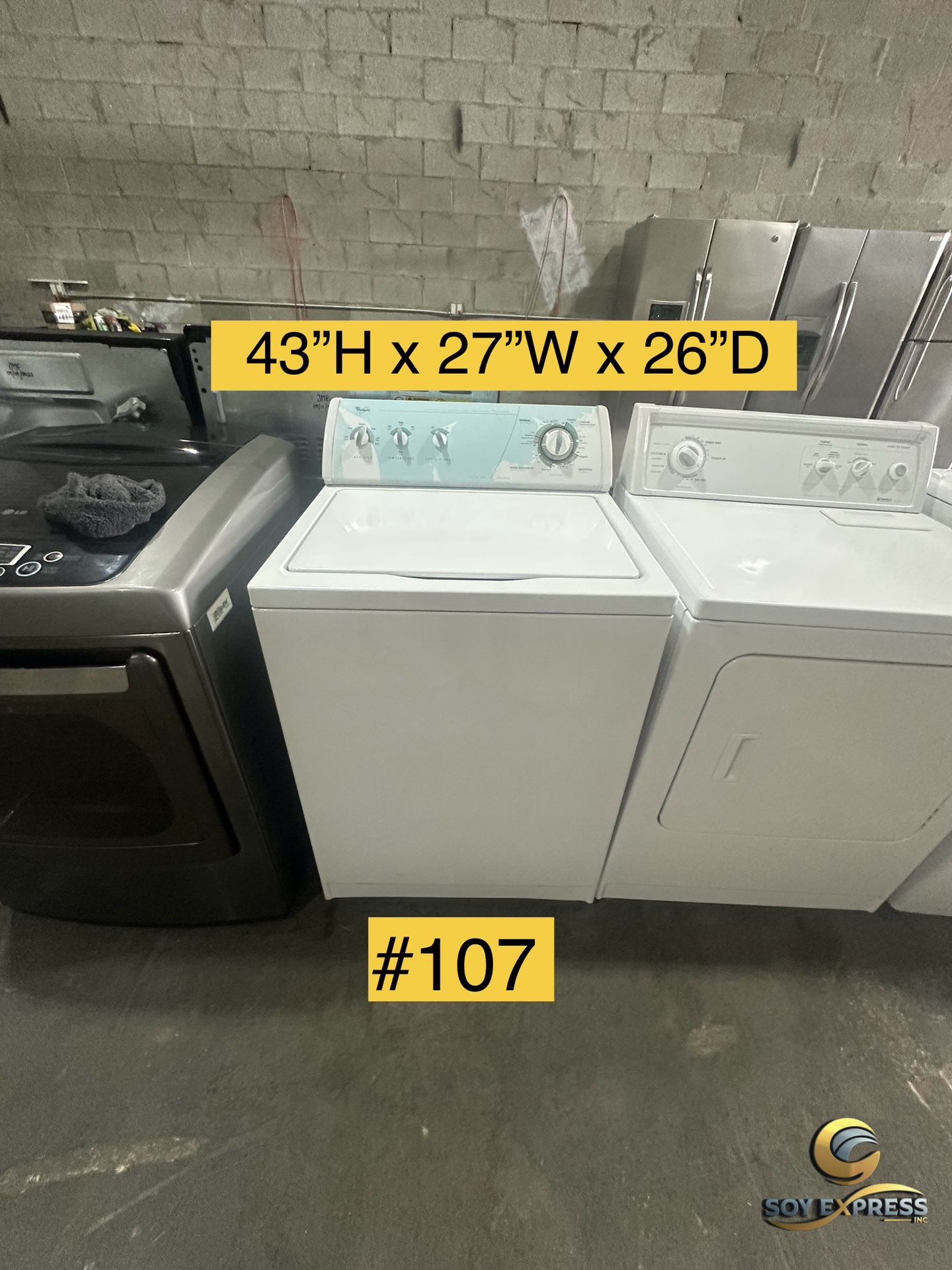 Whirlpool Washer Top Load Electric (#107)