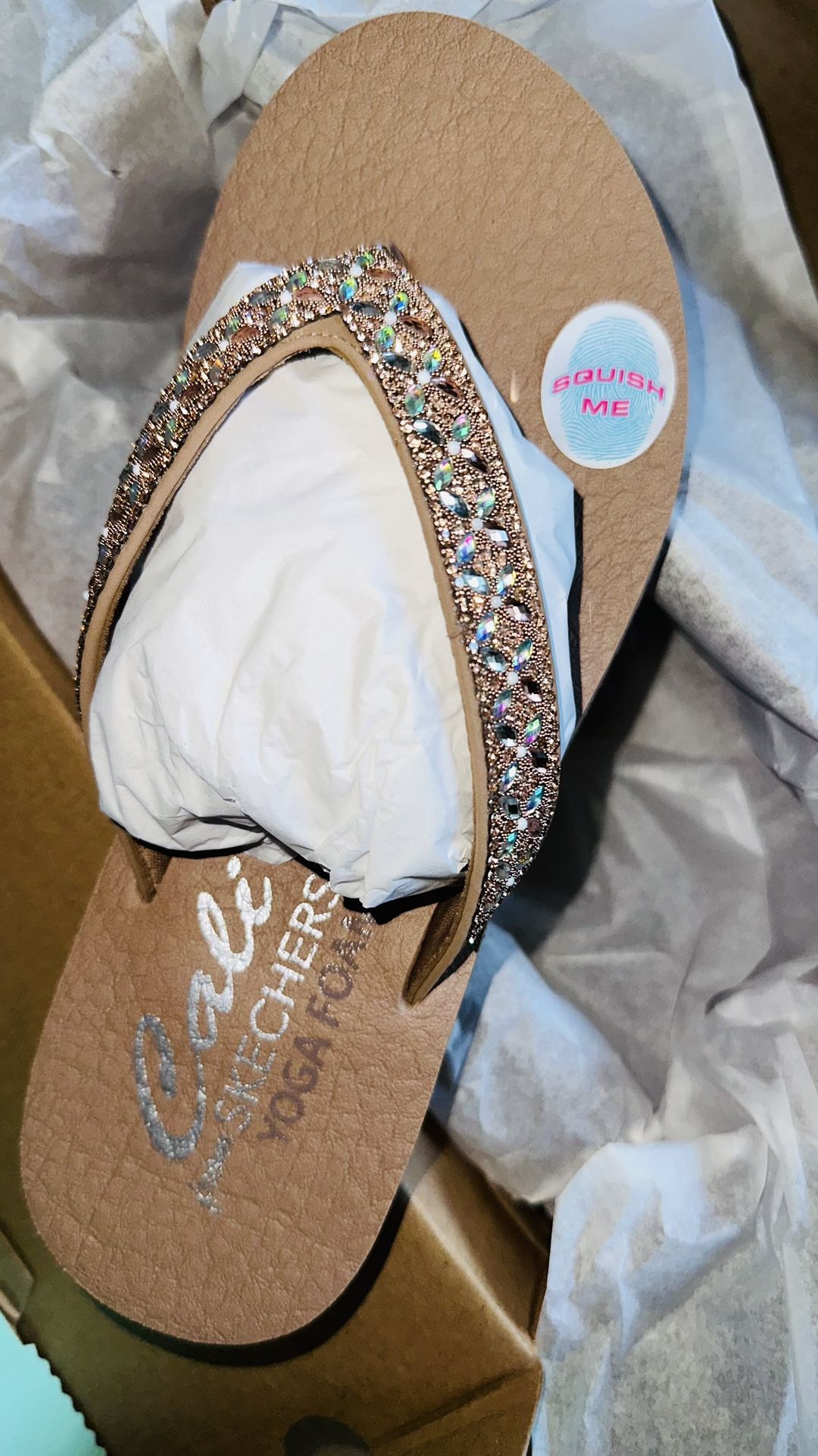 Skechers Tan Flip Flop Size7