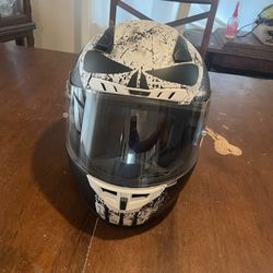 Punisher Themed Motorcycle Helmet
