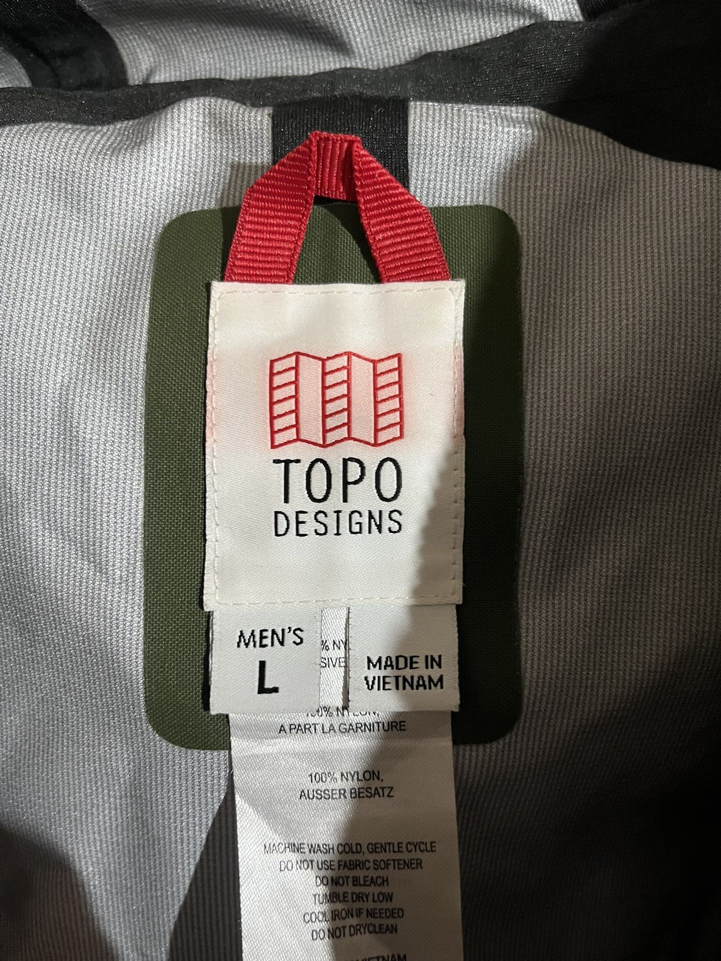 Sz Large Men’s Topo Designs Rain Parka