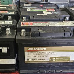 Used as new car batteries, 3-month warranty 