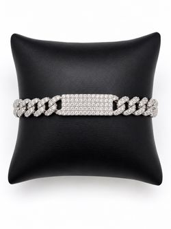 925 Sterling Silver 6.80CTW MOISSANITE Miami Cuban Link Bracelet Size 7.5”