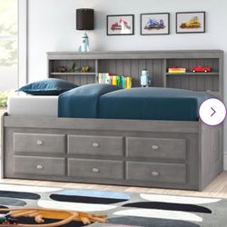 Twin Bed With Storage (like new)