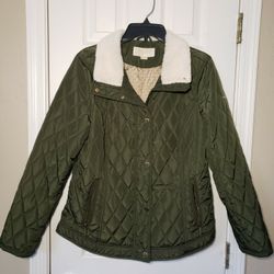 Michael Kors Quilted Jacket w/ Fur Collar