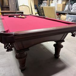 **LIKE-NEW|OLHAUSEN SANTA ANA 8FT MAPLE & BURGUNDY FINISHING**