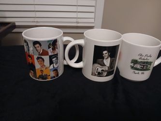 3 Elvis Presley Collectible Mugs
