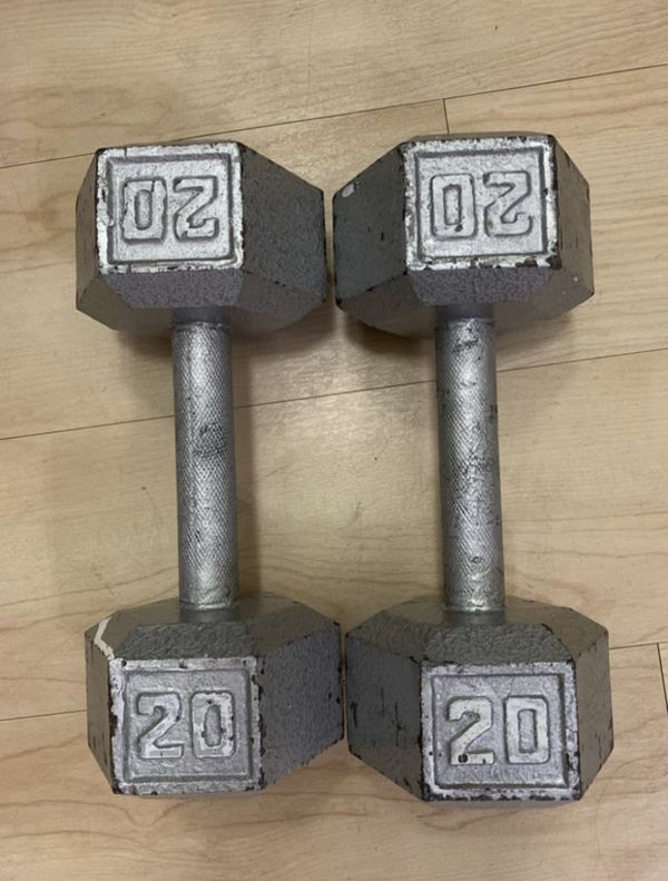DUMBBELLS 20lbs 20 pounds set dumbell exercise weights 20 lbs for Sale