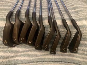 Vtg Ping ISI Berillyum Copper Blue Dot Iron Set #3-9,S,W 9 Clubs 