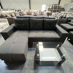 Sectional With Pop Up Bed And Storage Chaise