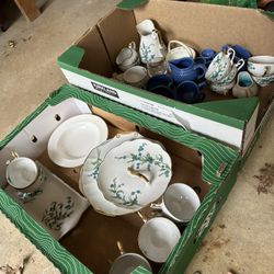 2 Boxes Of Fine China