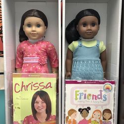 NEW RARE Chrissa and Sonali American Girl Dolls