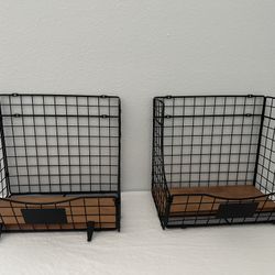 Wire Baskets With Boards