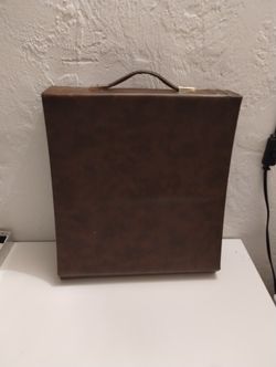 Photo Card Travel Holder Carrier Case Brown 