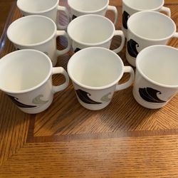 Corning correll black orchid cups set of 9