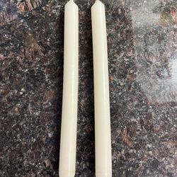 2pk Unscented Ivory Taper Candles - 10 in (H)