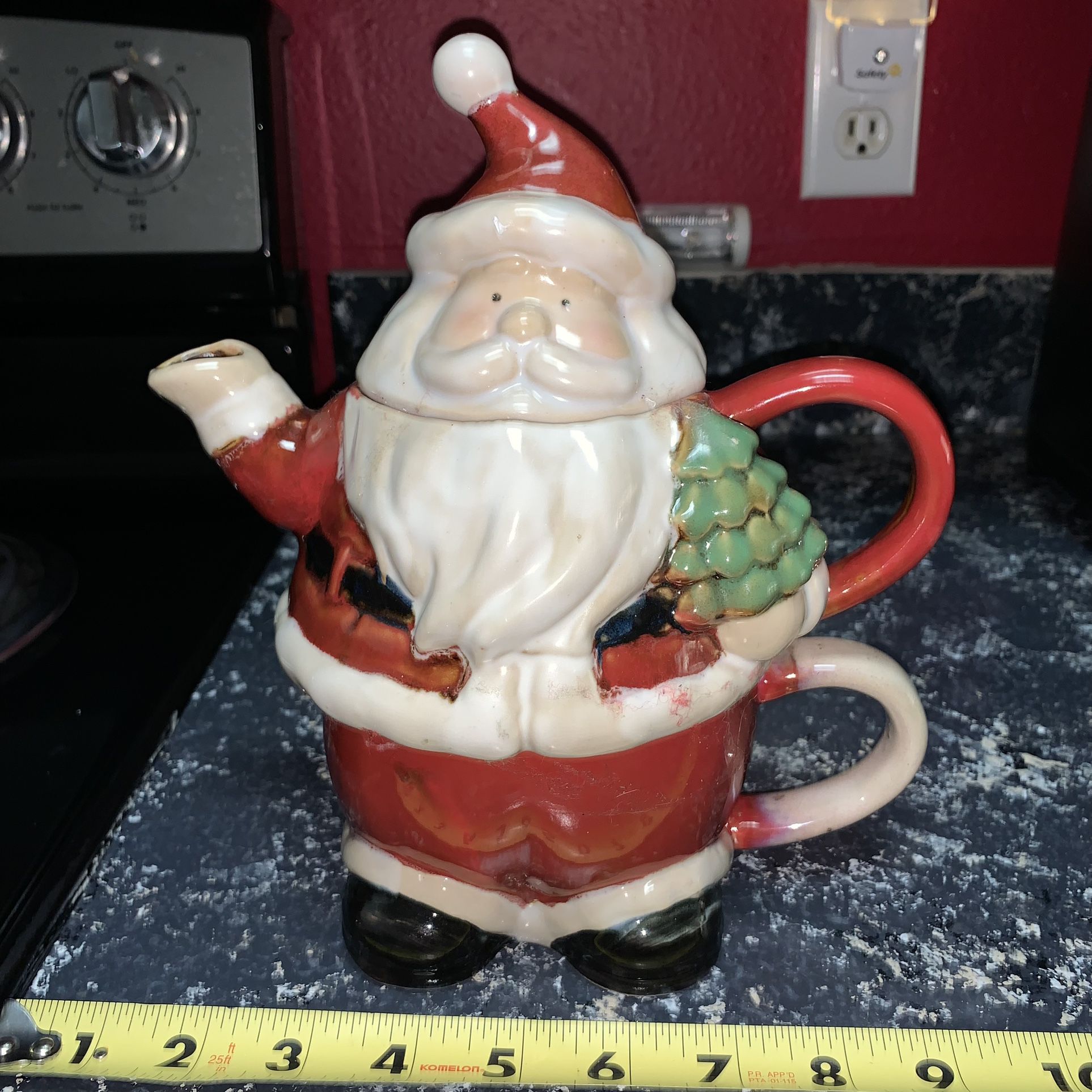 Vintage Santa Claus Teapot Christmas New Condition 
