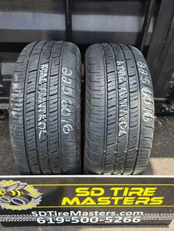 2 USED TIRES 225/60R16 road control   BOTH 2 TIRES INSTALLED AND BALANCED $100 ($50 each)