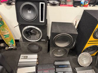 Car audio amps subs and more