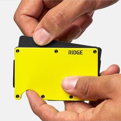 Ridge Slim Titanium RFID Hyper Yellow Wallet