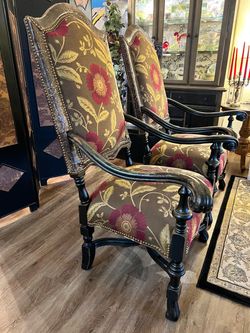 Parker Southern vintage King Louis XV Style  Arm Chairs