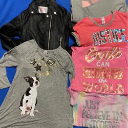 Justice Lot Girls Size 8 Jacket Tops Leggings 