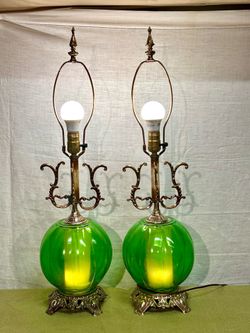 Set of Vintage/antique MCM/mid-century modern lamps.
