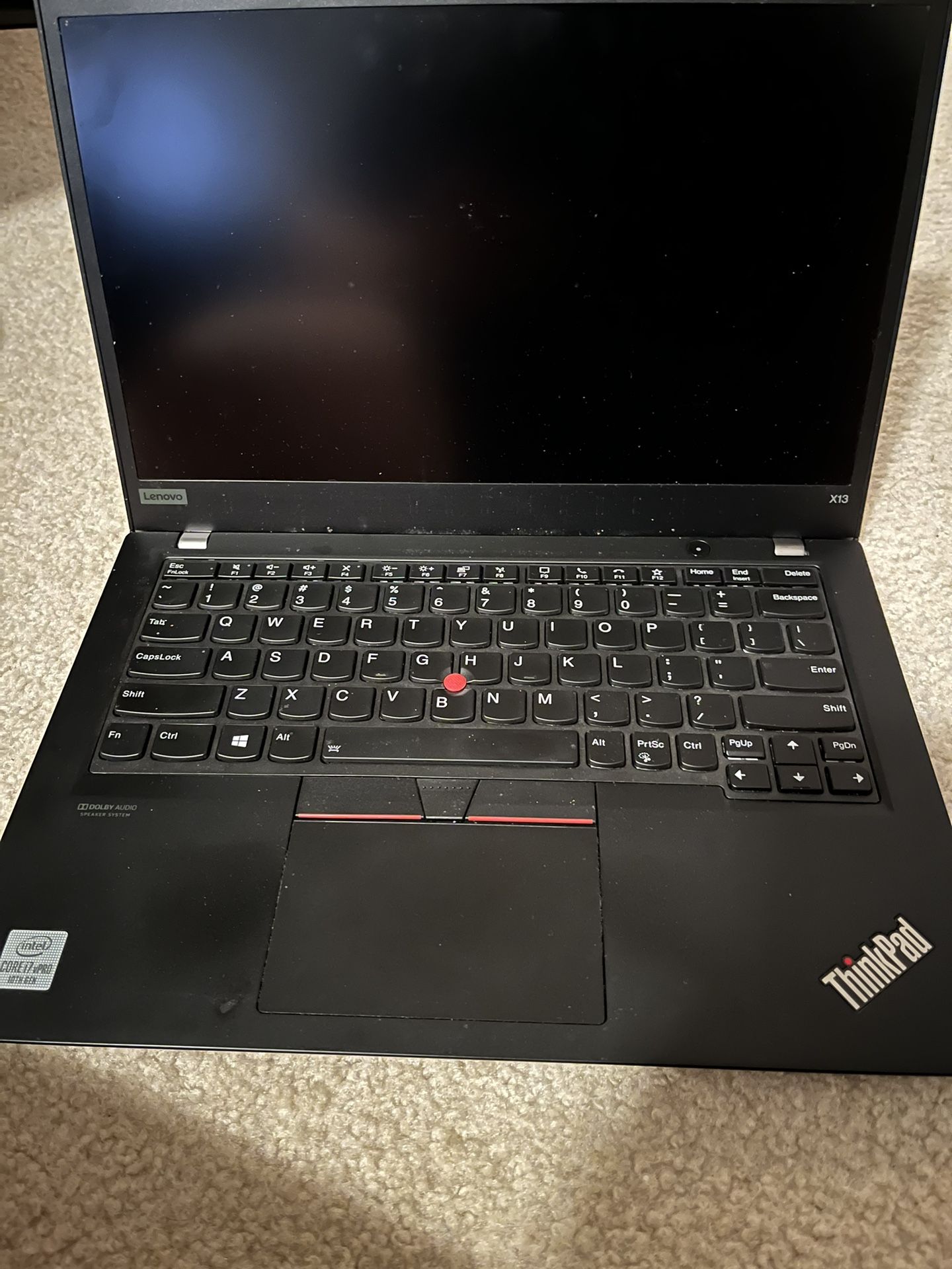 Lenovo X13 I7 10th Gen For Parts (Not Working)