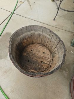 Wood Garden barrels planters