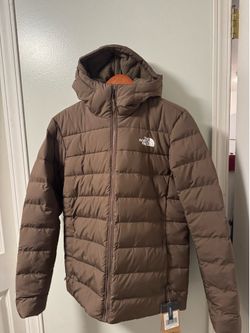 The North Face Mens Small Hooded Aconcagua 3 Jacket-Brown