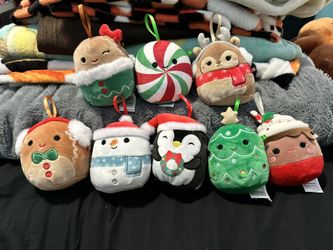 8 Squishmallows Christmas Ornaments 