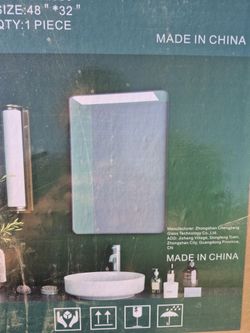 Black frame bathroom mirror