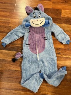 Disney kids size 5-6  Eeyore Plush Hooded Onesie